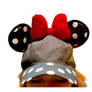Disney Minnie Mouse Ear Hat with Bow Walt Disney World Adult 57–60cm Adjustable